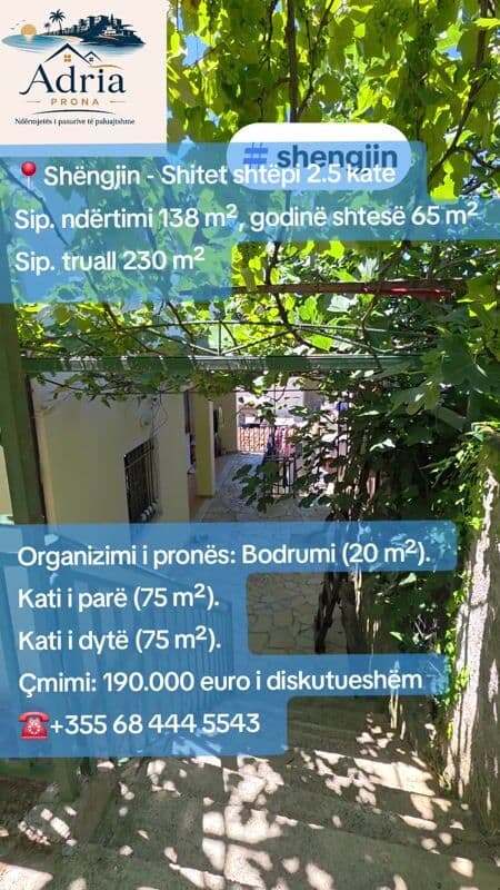 SHITET SHTËPI 2.5 KATE NË SHËNGJIN