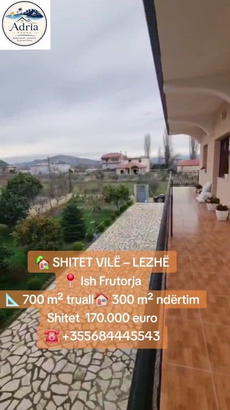 🏡 SHITET VILË ELEGANTE – ISH FRUTORJA, LEZHË